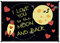 Brillenputztuch Liebe I love you to the moon - Geschenk | Putztuch Displayputztuch Mikrofasertuch mit Wunschbild Foto Wunschtext (I love you to the Moon)