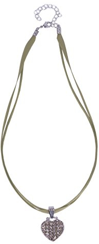 Moschen-Bayern Trachtenschmuck/Dirndlschmuck/Damen - Trachtenkette/Dirndlkette Trachtenherz/Herzkette Grün