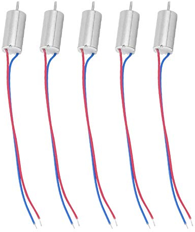 5pcs micro moteur sans noyau, 3.7V 21800rpm moteur sans noyau pour modèle d'avion/jouet/Quadricoptère