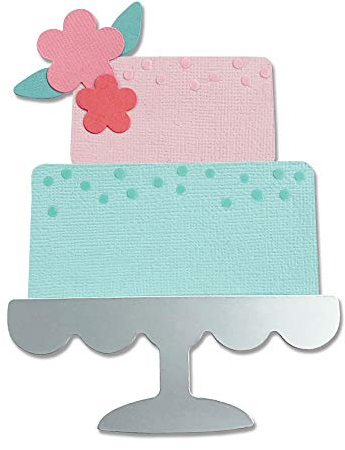 Sizzix Bigz Die 665095 Celebration Cake by Alexis Trimble, Paper Metal Wood, Multicolour, One Size