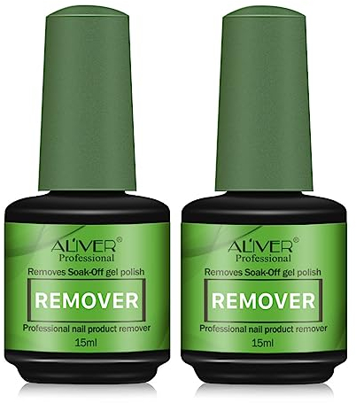 Gel Remover Solvente Per Smalto Semipermanente, Togli In 5 Minuti, Rimozione Per Shellac Enza Bisogno Di Ammollo O Avvolgimento, Non Irritante,2 Pezzi