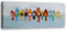 Feeby Vlies Leinwandbild Draht Bunte Vögel Abstraktion 150x50 cm Wanddeko Design Kunstdruck Zimmerdeko Bilderwand Leitung Gemälde Bewölkter Himmel mehrfarbig