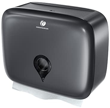 Dispenser di asciugamani multipiega sottile, mini dispenser manuale per asciugamani di carta, 26,7 x 9,7 x 21,1 cm, Chuangdian, grigio scuro