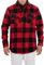 Chemise épaisse en flanelle brossée à carreaux pour homme - 100 % coton, rouge/noir, Taille M