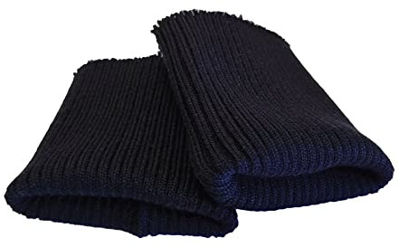 USIT, 2 Stück Ärmelbündchen für Schneiderbedarf aus Dickem Stoff, 8x9 cm, Ideal zum Reparieren von Jacken und Bombern, Dunkelblau