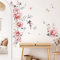 decalmile Adesivi Murali Fiori Peonia Adesivi da Parete Fiore Rosa Farfalla Decorazione Murale Camera da Letto Soggiorno Camerette Ragazze