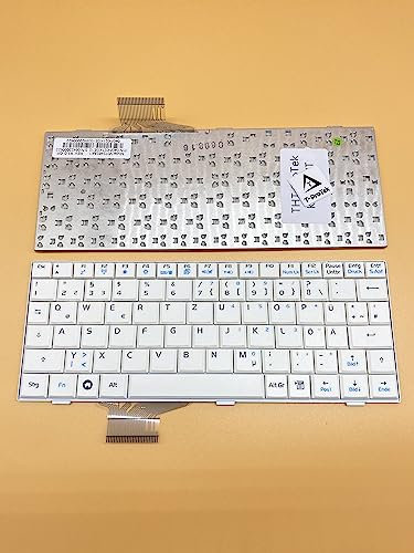 Weiss - Deutsche Tastatur kompatibel für Asus Eee PC 700, 701 4G, 701, 701sd,