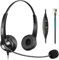 RJ9-Telefon-Headset für Festnetztelefone, schnurgebundenes Telefon-Headset mit Mikrofon, Geräuschunterdrückung, Arbeit für Mitel Polycom Avaya BT Converse Paragon NEC ShoreTel Alcatel Siemens Fanvil