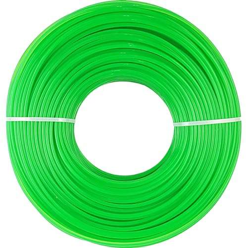 Fil de coupe pour débroussailleuse - Diamètre : 2,4 mm - Longueur : 100 m - Rond - Pour un entretien efficace de la pelouse - Vert