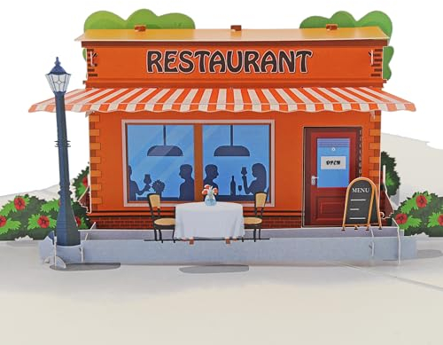 Favour Pop Up® - NEU - 3D Karte als Einladung zum Restaurantbesuch, ideal auch für Gutschein oder Geldgeschenk TF156