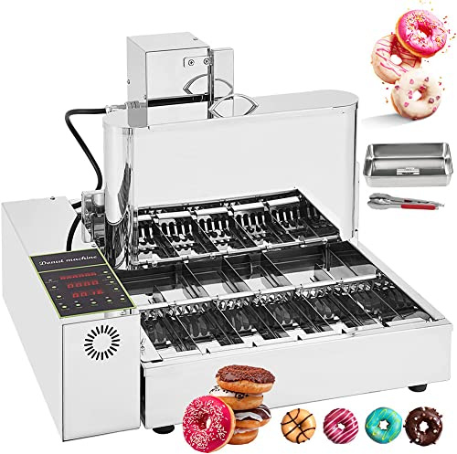 Donut Making Machine - 2000W Commercial Mini Donut Maker with Intelligent Control Panel, Digital Fryer, Auto Flip, Adjustable Thickness