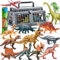 JOYIN Dinosaurier Spielzeug ab 3-6 Jahre, Kinder Spielzeug Spielmatte Set, 19 PCS Realistische Dinosaurier Figuren für 3 4 5 6 Jahre, Dinosaurier Spielzeug für Kindergeburtstag