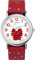 Timex Peanuts Damen-Armbanduhr Weekender Holiday, 38 mm, rotes Armband, weißes Zifferblatt, silberfarbenes Gehäuse, Rot/Ausflug, einfarbig (Getaway Solids), Modern