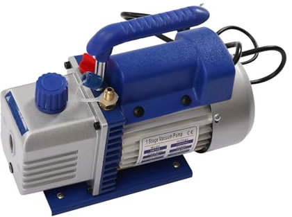 Vakuumpumpe Klimaanlage Reparatur Set Kältemittel Manometer Öltank 180W 5kPa für Auto Haus und Split Klimaanlagen inkl 3 Schläuche 2 Adapter und Anleitung