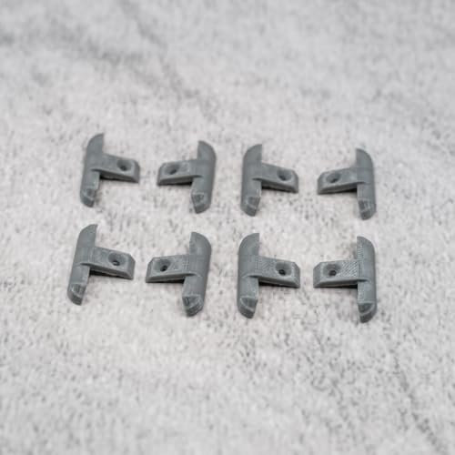 ULEIVA Tope de repuesto para caravana, 8 unidades, color gris, tipo A, compatible con listones de refuerzo para caravanas (gris)