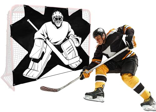 Doubleriver 7-Hole Hockey Shooting Target: Accuracy Trainer Pad for Goalie Practice