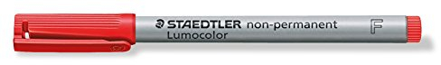 STAEDTLER® 316-2 Overheadstifte-und Etuis,Korrekturmarker,Overheadtextmarker Feinschreiber Universalstift Lumocolor Non-permanent, F, rot