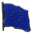 Flaggen-Pin / Anstecker Europäische Union EU vergoldet