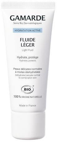 GAMARDE Bio-Kosmetik: Leichtes Feuchtigkeits-Fluid mit Aloe Vera & Hyaluronsäure gegen trockene Haut I Vegan & ohne chemische Inhaltsstoffe I Hydrations-Fluid für normale bis empfindliche Haut I 40 ml