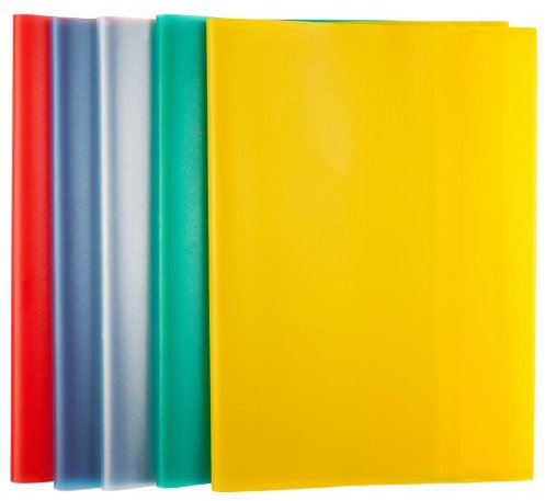 10 Heftumschläge/Hefthüllen DIN A5 / 5 verschiedene transparente Farben