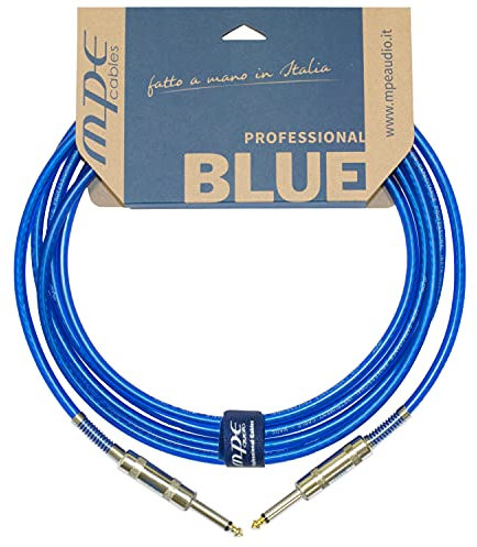 MPE - Cavo jack chitarra basso tastiera schermato professionale Made in Italy 6,3mm MOD PL600T (10 MT)