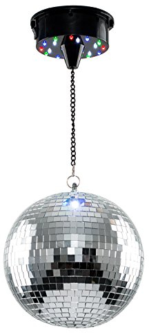MiniSun | Novelty Rotating Multi Coloured Disco Ball Ceiling Light | Mood Lights, Home Décor & Improvement Essential