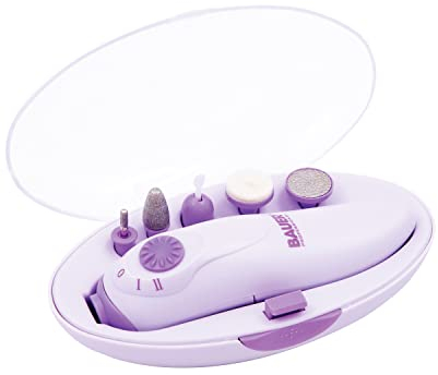 Bauer Professional 38700 Manicure and Pedicure Set / 5 Attachments / Battery Operated / Storage Case