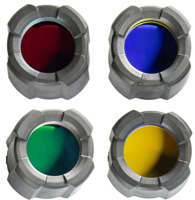 Led Lenser 501038 FILTROS DE 4 Colores para Linterna MT10, Negro
