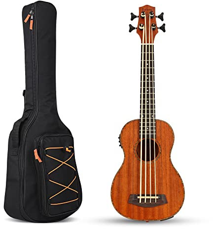 Ukulele Bass Mini Akustik 76,2 cm Ubass Handarbeit massives Akazienholz