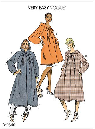 McCall's V9340, Vogue, Sewing Pattern,Template, Paper, White, L-XL-XXL
