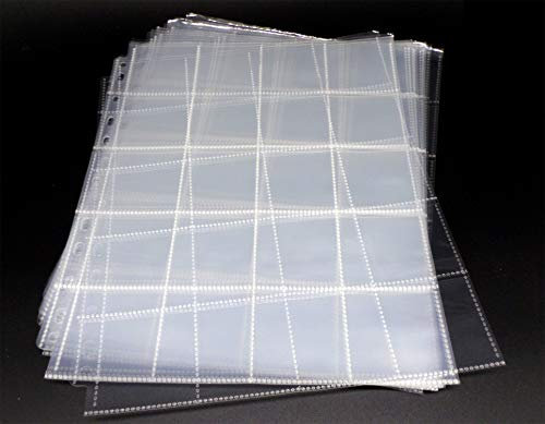 docsmagic.de 10 20-Pocket Album Pages 2 x 2 - Coins Sticker - 53 x 53 mm - 11-Hole - Münzen Ordnerseiten