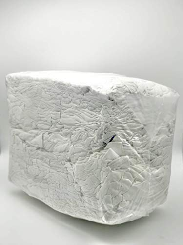 Industrieputzlappen Trikot, 10 kg, saugstarke Baumwollputzlappen, geschnitten nach DIN 61650, Putzlappen, Putztücher für Maschinen, Öle und Fette (weiß)