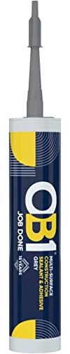 OB1 Sellador de construcción multisuperficie y adhesivo gris paquete de 12