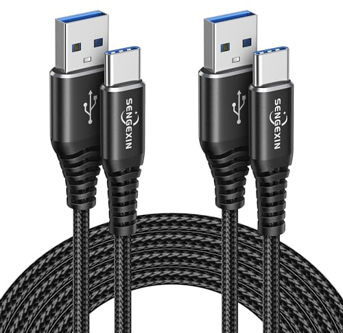 Langes USB-C-Kabel, 3 m, USB Typ C Ladekabel, 2 Stück für PS5 Controller, PlayStation 5, PS5 DualSense Sony, Samsung Galaxy S20 S21 FE 5G, A71 A51 A41 Xbox Series X/S Controller, 3 A Schnellladekabel.