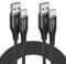 Langes USB-C-Kabel, 3 m, USB Typ C Ladekabel, 2 Stück für PS5 Controller, PlayStation 5, PS5 DualSense Sony, Samsung Galaxy S20 S21 FE 5G, A71 A51 A41 Xbox Series X/S Controller, 3 A Schnellladekabel.