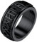FaithHeart Schwarz Spinnerring drehbarer Fingerring Viking Rune Ring Herren Männer Ring mit Rune Symbol für Weihnachten Valentinstag