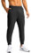 G Gradual Pantalon de jogging et de golf pour homme avec poches à fermeture éclair, pantalon de survêtement extensible, coupe ajustée, pour le travail, la course à pied, noir, Taille M