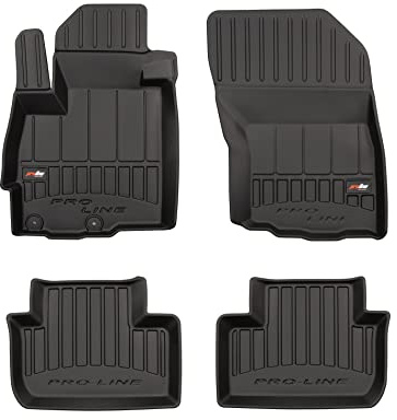 IMJ-Global Gummi-Autofußmatten ProLine 3D passgenau kompatibel mit Mitsubishi ASX I 2010-2022, komplettes Set Autofußmatten zur Verbesserung von Optik und Sportlichkeit