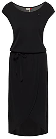 Ragwear ETHANY Frauen Mittellanges Kleid schwarz S 68% Modal, 32% Polyester Basics, Streetwear