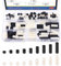 Glarks Assortiment de 180 entretoises rondes en nylon pour vis M4, vis de sortie électrique, entretoises noires et blanches, rondelles rondes en ABS pour vis électriques, interrupteur et prise