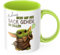 Das MIMIMI mit Wunschname auf Tasse Kindertasse Geburtstag Geschenkidee Tasse personalisieren (Grün)