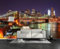 GIVLWF Papier Peint de 3D La Ville De New York, Palmier, Pont Brooklyn Panoramique Déco Mural - pour Salon Chambre D'Enfant Décoration Murale 150 x 105 cm