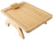 Vencier Bamboo Couch Arm Tray Table with 360° Rotating Mobile Holder Stable Armrest Design Clip On Sofa Tray Table for Wide Couches Foldable Arm Clip Table for Convenient Eating and Drinking (Square)