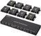 VEDINDUST HDMI Extender Splitter 1 In 8 Out Bis zu 50M 165FT über Cat6/7 Ethernet-Adapter Mit 1 HDMI-Loop-Out, unterstützt EDID-Replikation 1080P60Hz POC