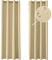 Ystyle Gardinen 2er Set, Thermovorhang Kälteschutz, Outdoor Vorhang Wetterfest Mit Ösen, Verdunkelungsvorhang, Vorhänge Blickdicht, Curtains Wohnzimmer, Thermovorhang Hitzeschutz, Dunkles Beige