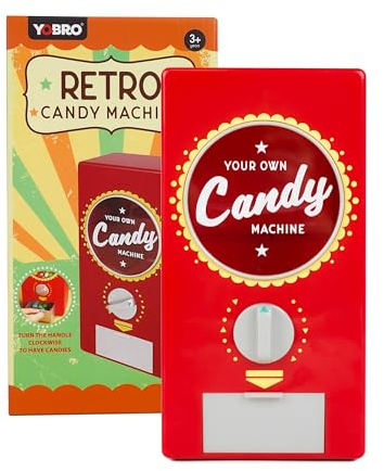 Distributeur de bonbons rétro - Distributeur automatique de chewing-gum et de noix - Distributeur de noix et de grains de café - Distributeur automatique amusant pour la maison ou le bureau - 3 ans et