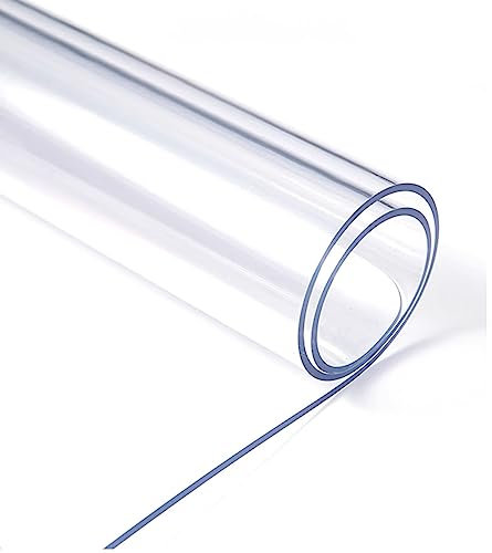 Zhaomi Pellicola Protettiva per Tavolo in PVC Trasparente da 1,5mm, Tovaglia Impermeabile E Resistente All'olio, Copertura per Tovaglia in Plastica (50x60cm/20x24in)