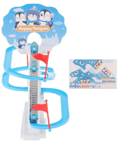 Sharplace Pinguin Track Rutsche Spielzeug Achterbahn Elektrische Pinguin Sport Action Spielzeug Kinder Elektrische Spielzeug für Geburtstag Geschenke Kinder, 3 Pinguine