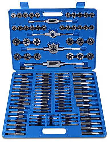 Juego De Machos Y Terrajas Profesional Kit De Machos Y Terrajas Juego De Machos 110 Unids/Set M2-M18 Machos De Roscar Para Tuercas De Tornillo, Llave Ajustable, Kit De Herramientas Manuales De Alta Re