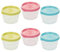 BSGZCM 6 Pcs Small Food Containers with Lids, 160ML Plastic Snack Pots, Small Containers With Lids Reusable Food Storage Containers for Bento Yoghurt Fruit Yoghurt, Microwave Freezer Safe